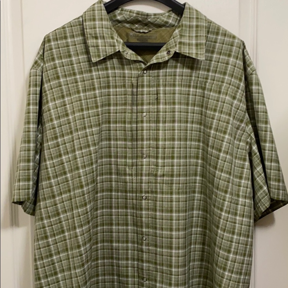 Men’s 5.11 Green Plaid Zipper Conceal shirt